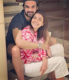 IN PICS | Kajal Aggarwal Gets Kiss From Gautam Kitchlu As She Shares Appreciation Post For Husband