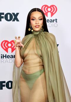 IN PICS: Singer Doja Cat Stuns In Fully Sheer Gown On The Red Carpet Of iHeartRadio Music Awards 2021