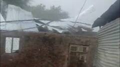 Buldhana : शेगाव, खामगावला पावसानं झोडपलं, सोसाट्याच्या वाऱ्यामुळे शाळेचे पत्रे उडाले