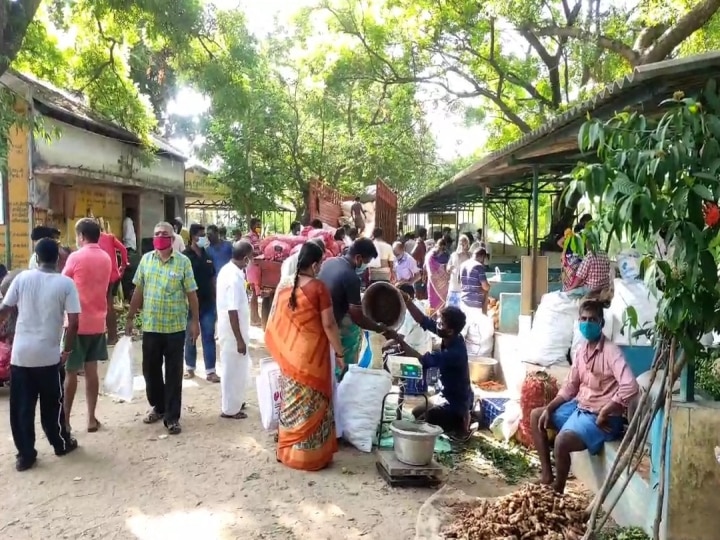 சிறிய கோயம்பேடாகும் காஞ்சிபுரம்.. காற்றில் பறக்கும் ஊரடங்கு..!