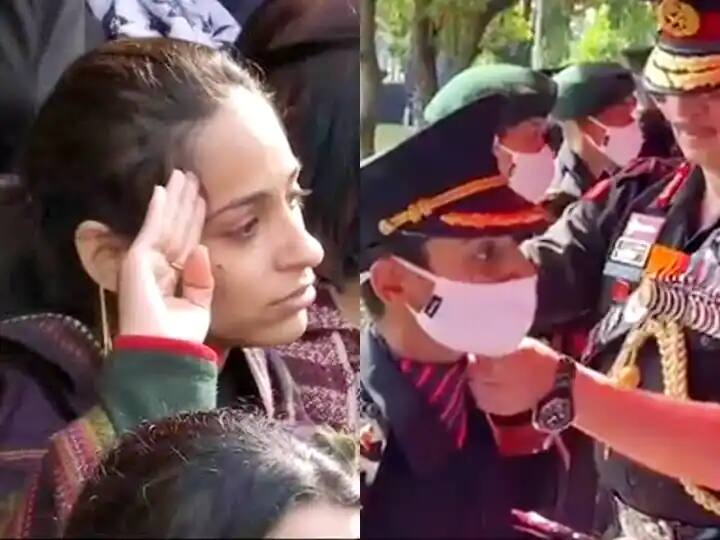 Nation Applauds as Pulwama martyr Major Dhoundiyal's wife Nitika Kaul joins Indian Army सलाम! पुलवामा हल्ल्यातील शहीद मेजर धौंडियाल यांची वीरपत्नी भारतीय सैन्यदलाच्या सेवेत रुजू