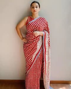 Celebrities in Sarees:পোলকা ডট বা লাল রং-শাড়িতে নজরকাড়া বলিউড তারকারা