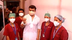 Sonu Nigam motivates all to get vaccinated at Mumbai's Chembur area