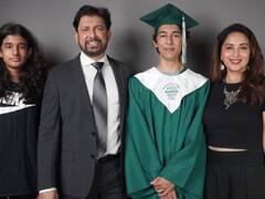 माधुरी दीक्षित का बेटा अरिन हुआ ग्रेजुएट, एक्ट्रेस ने शेयर की फैमिली फोटो और लिखा Proud Moment नोट