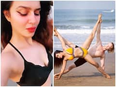TV Actress Aashka Goradia, Husband Berent Goble’s Beach Yoga PICS Will Leave You Stunned!