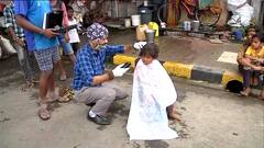 Meet 'Social Barber' who gives free hair cut to poor | Ground Report