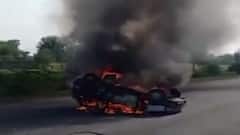 શામળાજી હાઈવે પર લાગી કારમાં આગ,કેટલા વ્યક્તિઓને પહોંચી ઈજા?,જુઓ વીડિયો