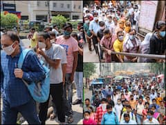 IN PICS | Covid Norms Go For Toss, People Line Up Outside Liquor Shops, Temples As States 'Unlock'