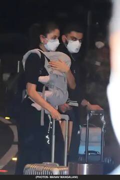 PHOTO : मुलगी Vamika अन् पत्नी अनुष्कासह Virat Kohli इंग्लंडसाठी रवाना