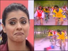 Throwback Video: When Kajol Fell Off A Bicycle While Shooting With SRK For Kuch Kuch Hota Hai's Song