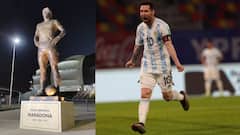 Argentina honour Maradona: বুকে মারাদোনার ছবি নিয়ে মাঠে মেসিরা, উন্মোচিত কিংবদন্তির মূর্তিও