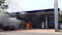 ભાવનગર: પેટ્રોલ પંપમાં આગ, કોઈ જાન હાનિ નહીં