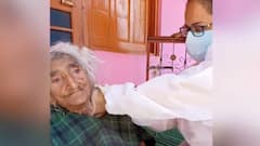 124-year old Kashmiri woman takes first jab of vaccine, sets an example