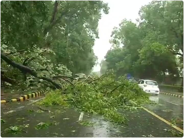 Heavy rains stron winds bring mercuty down in Nation capital Delhi and NCR