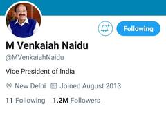 Twitter Withdraws Blue Tick From Vice President Venkaiah Naidu's Personal Handle