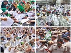 IN PICS | Farmers Observe 'Sampoorna Kranti Divas'; Burn Copies Of Agri Laws In Punjab, Haryana