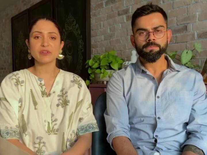 अनुष्का शर्मा ने पति विराट कोहली के साथ लोगों से मदद की अपील इसमें वह फ्लोरल प्रिंट वाले गाउन ड्रेस में बैठे बात कर रही हैं.