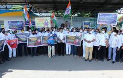 PHOTO : कुठे घोड्यावर स्वार होऊन निषेध, तर कुठे सेंच्युरी झळकावली... इंधन दरवाढीविरोधात काँग्रेसचं राज्यभर आंदोलन- पाहा फोटो