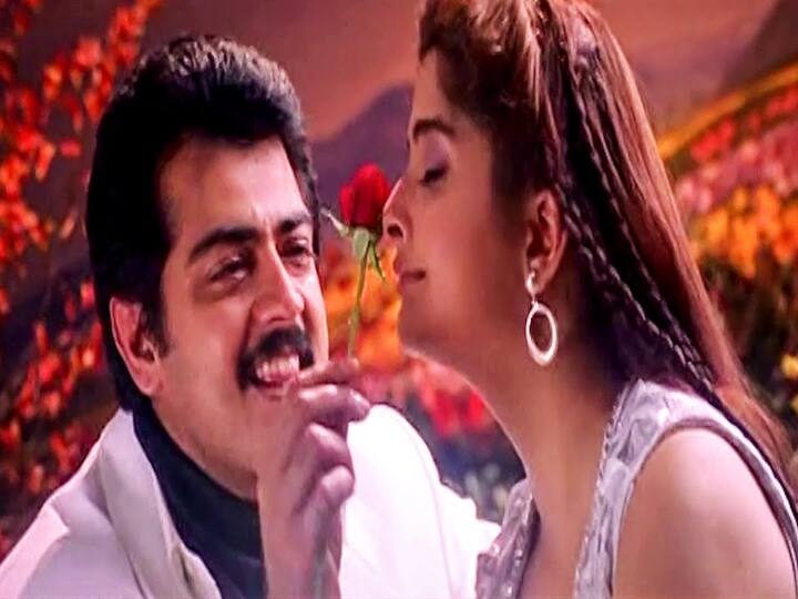 பூக்காரா பாடலில் வசுந்தரா உடன் அஜித்