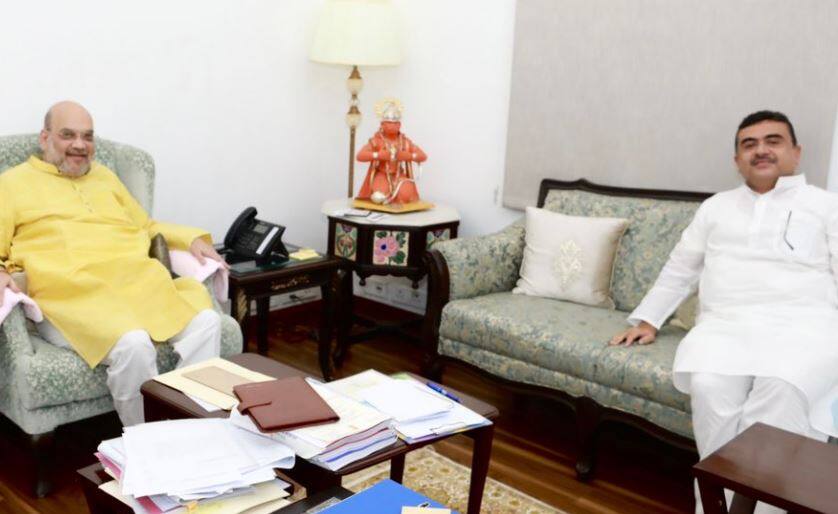 BJP Leader Suvendu Adhikari Meets Amit Shah in Delhi शुभेन्दु अधिकारी ने अमित शाह से की मुलाकात, किन मुद्दों पर हुई बात?