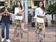 PICS: Birthday Girl Shilpa Shetty Enjoys Lunch Date With Hubby Raj Kundra, Looks Stunning In Chic Outfit