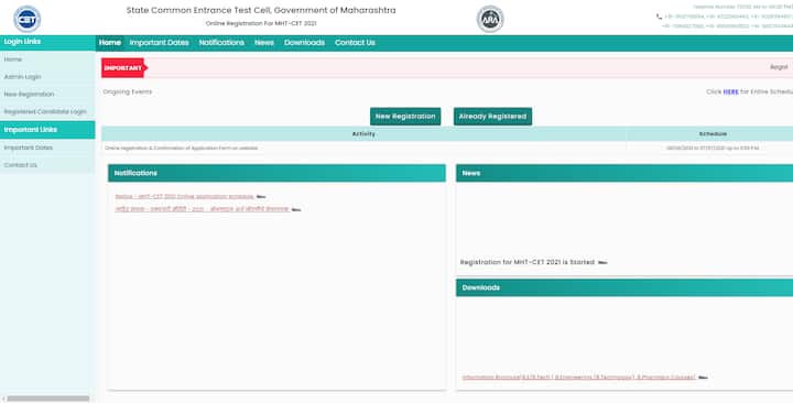Maharashtra MHT CET 2021: Registration Process Begins at mhtcet2021.mahacet.org - Here's Direct Link To Apply MHT CET 2021: Registration Process Begins - Here's Direct Link To Apply