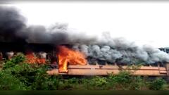 Konkan Railway : कोकण रेल्वे मार्गावर विजेचं काम करणाऱ्या विशेष गाडीला आग