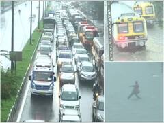 Mumbai Rains Photos: ਪਹਿਲੀ ਬਾਰਸ਼ 'ਚ ਪਾਣੀ-ਪਾਣੀ ਹੋਇਆ ਮੁੰਬਈ, ਸੜਕਾਂ 'ਤੇ ਪਾਣੀ ਭਰਨ ਨਾਲ ਟ੍ਰੈਫਿਕ ਜਾਮ 