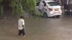 મુંબઈમાં ગાજવીજ સાથે વરસાદ, ટ્રેન અને વાહન-વ્યવહાર ખોરવાયા