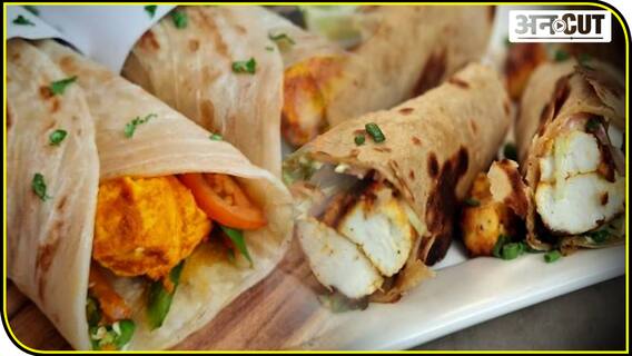 घर में 10 मिनट में बनाएं पनीर टिक्का रोल