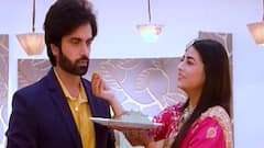 Krishna gifts card and flowers to Pratigya