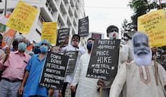 IN PICS | Congress Holds Nationwide 'Symbolic Protest' Against Petrol, Diesel Price Hike