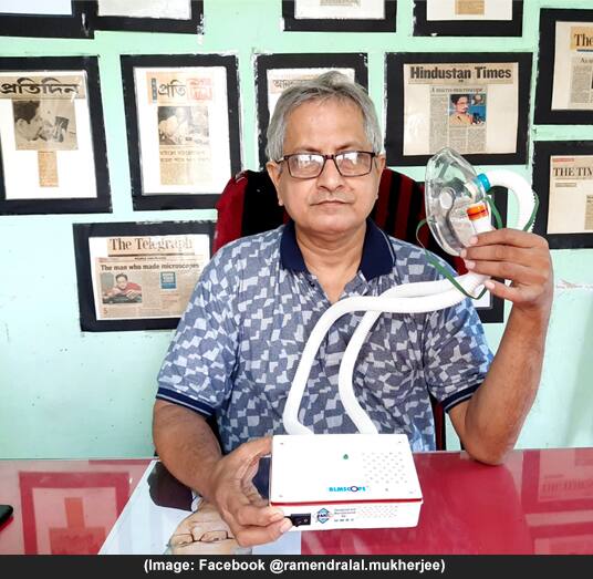 काळी बुरशीच्या घटनांमध्ये अचानक वाढ झाली असताना हे उपकरण सुरक्षित पर्याय ठरू शकते, असा दावा डॉ. रामेंद्र लाल मुखर्जी यांनी केला आहे. (फोटो सौजन्य : Abhijit Roy फेसबुक)