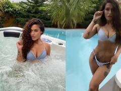 कृष्णा श्रॉफ ने ब्लू बिकिनी में फ्लॉन्ट किया अपनी बोल्ड लुक, देखिए Toned Look वाली तस्वीरें