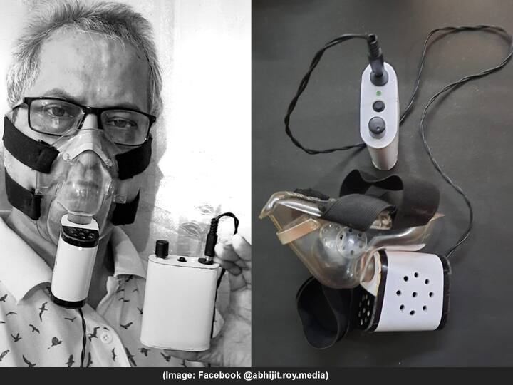 एखाद्या व्यक्तीस कोविडचा संसर्ग झाला असला तरीही, अतिनील फिल्टर श्वासोच्छ्वास सोडल्यानंतर डिव्हाइसमधून हवा सोडण्यापूर्वी व्हायरस नष्ट करतो. यामुळे विषाणूचे संक्रमित प्रमाण कमी होईल आणि डॉक्टरांना अधिक सुरक्षित वाटेल, ”असे मुखर्जी पुढे म्हणाले. (फोटो सौजन्य : Abhijit Roy फेसबुक)