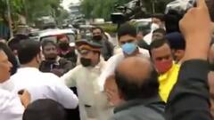 Mumbai Congress chief Bhai Jagtap's inapt behavior with police during protest