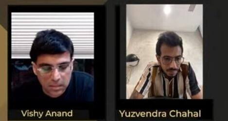 Vishwanathan Anand Vs Yuzvendra Chahal Chess Match With Samay Raina For Covid-19 Fundraiser Vishwanathan Anand Vs Yuzvendra Chahal Chess Match With Samay Raina For Covid-19 Fundraiser