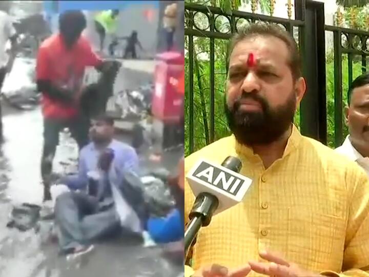 Shiv Sena MLA Makes Workers Dump Garbage On Contractor On Waterlogged Road; Here's How Netizens Are Responding To It WATCH | Shiv Sena MLA Makes Workers Dump Garbage On Contractor Over Waterlogged Road; Here's How Netizens Reacted