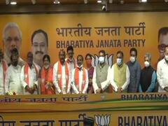 Expelled TRS Minister Eatala Rajender Joins BJP