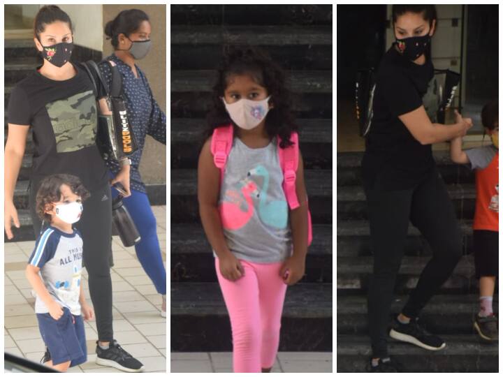 बॉलीवुड अभिनेत्री सनी लियोनी अपने बच्चों को साथ लेकर ही घर से बाहर निकलती हैं. आज ये अभिनेत्री मुंबई में नज़र आईं. देखें तस्वीरें