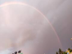 காஞ்சிபுரத்தை கலர்புரமாக மாற்றிய வானவில்!