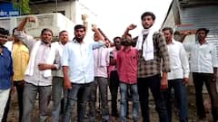 Buldhana : बुलढाण्यात हरभरा विक्रीसाठी शेतकऱ्यांची गर्दी, वाहनांच्या दोन किमीपर्यंत रांगा