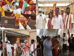 PHOTO : कौंडण्यपुरातील रुक्मिणी मातेच्या पालखीची मंदिराभोवती प्रदक्षिणा