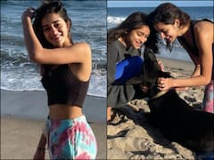 IN PICS | Ananya Panday Enjoys Beach Day With Sister Rysa And Pet Dog; See Bonus Throwback Moment With Her Mom