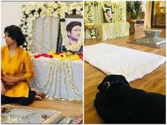 Sushant Singh Rajput’s Pet Fudge Gazing At The Photo Of Late Actor At SSR’s Prayer Meet Will Leave You Teary-Eyed; SEE PICS