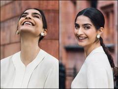 IN PICS | Sonam Kapoor Ditches Stereotypical Colours For Her Date Night With Anand Ahuja; Looks Surreal In Ivory Outfit