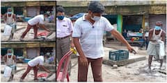 নিজে হাতে আবর্জনা তুললেন, ব্লিচিং পাউডার ছড়ালেন চাঁচলের মহকুমাশাসক