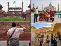 IN PICS | Tourists Visit Taj Mahal, Red Fort As Centre Reopens ASI Monuments With Covid Restrictions