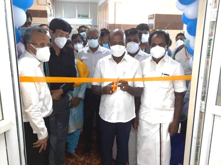 Tamil Nadu Minister Subramaniam inaugurated Covid 19 Treatment Center in Decorative arrangement TN Covid 19 Treatment Center: பலூன் தோரணம்... ரிப்பன் கட்டிங்... கொண்டாட்டத்துடன் கொரோனா வார்டை திறந்த அமைச்சர்!