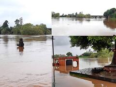 In Pics | पंचगंगा नदीच्या पाणीपातळीत झपाट्याने वाढ, नदीकाठच्या गावांना सतर्कतेचा इशारा